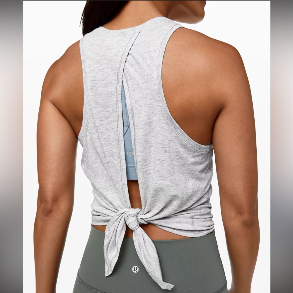 Lululemon Light Gray Women's All Tied Up Tank